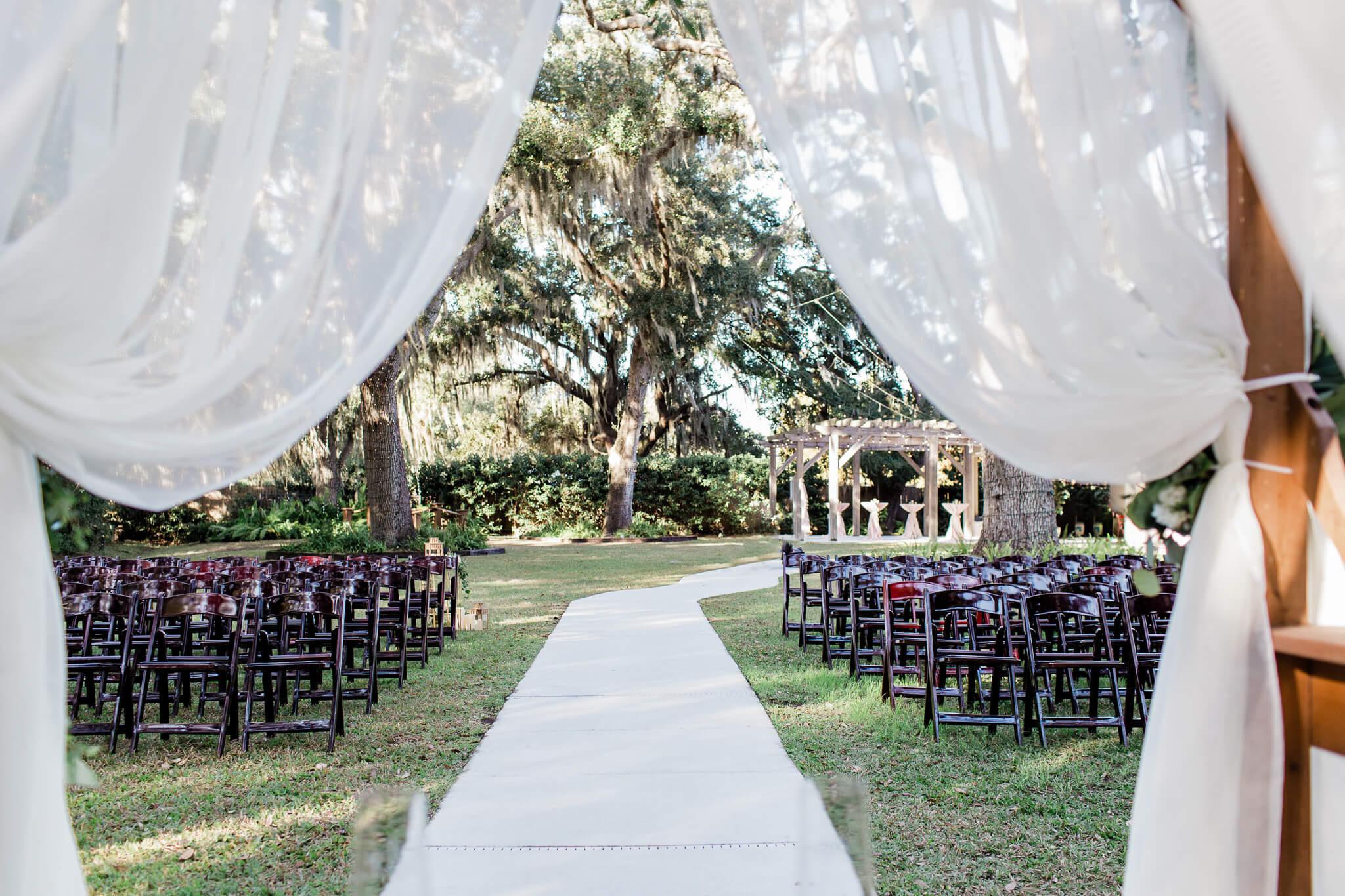 view from the ceremony site towards the guest area