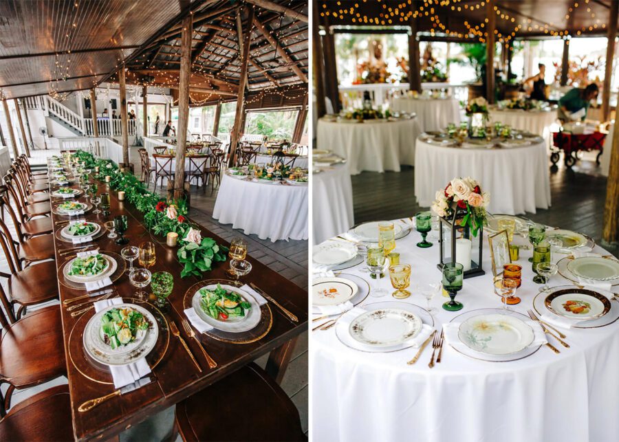 reception details at Paradise Cove, a wedding venue in Orlando, FL